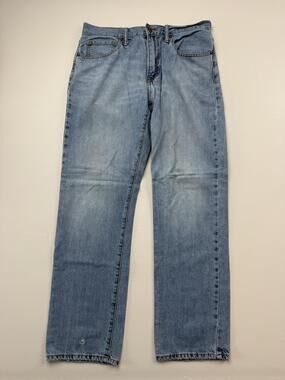 Gap Denim Straight Jeans Mens 31x30 Blue Light Wash Denim Straight Leg Casual